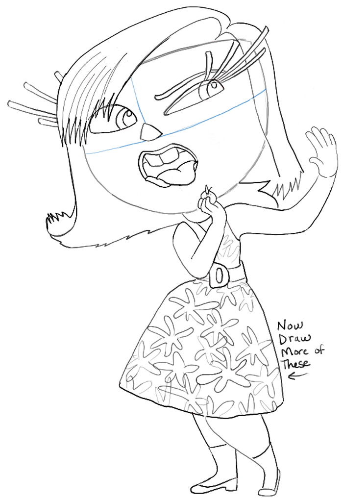 700x1020 How To Draw Disgust From Inside Out With Easy Step By Step Drawing