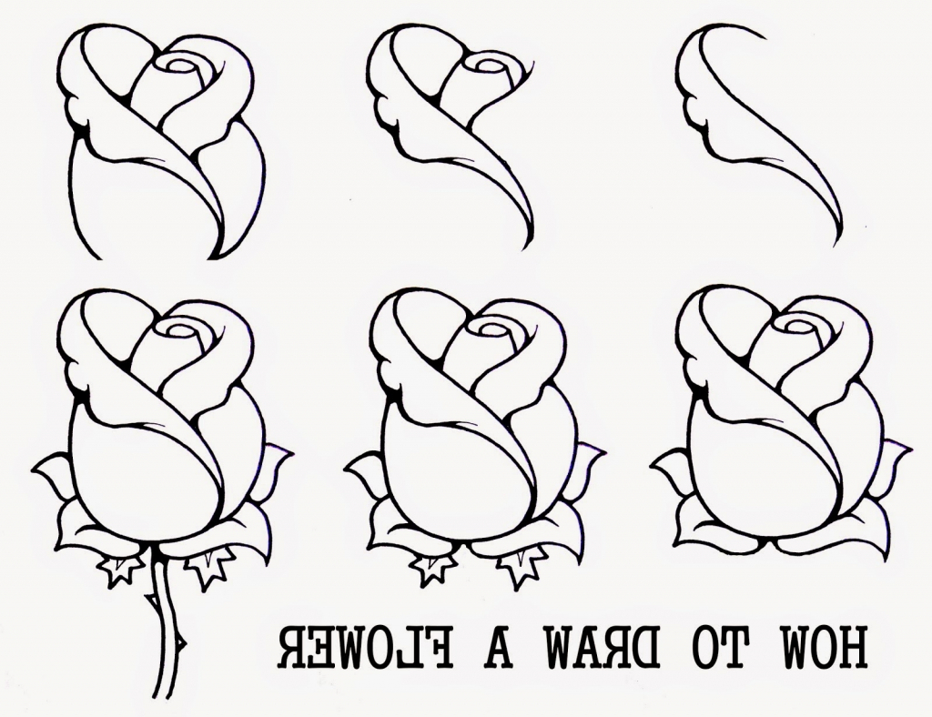 1024x788 Easy Step By Step Drawings For Kids Easy Step Step Drawing Flowers