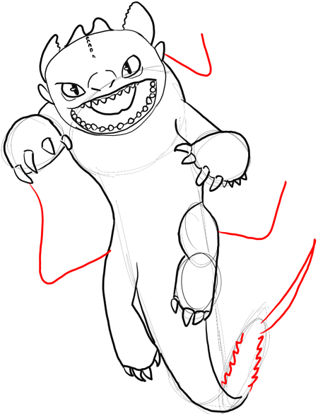 450x585 Step 13 Drawing Toothless Night Fury Dragon Tutorial In Steps