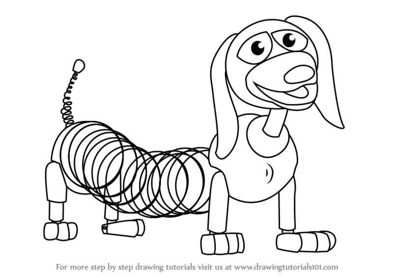 800x566 Learn How To Draw Slinky Dog From Toy Story (Toy Story) Step By
