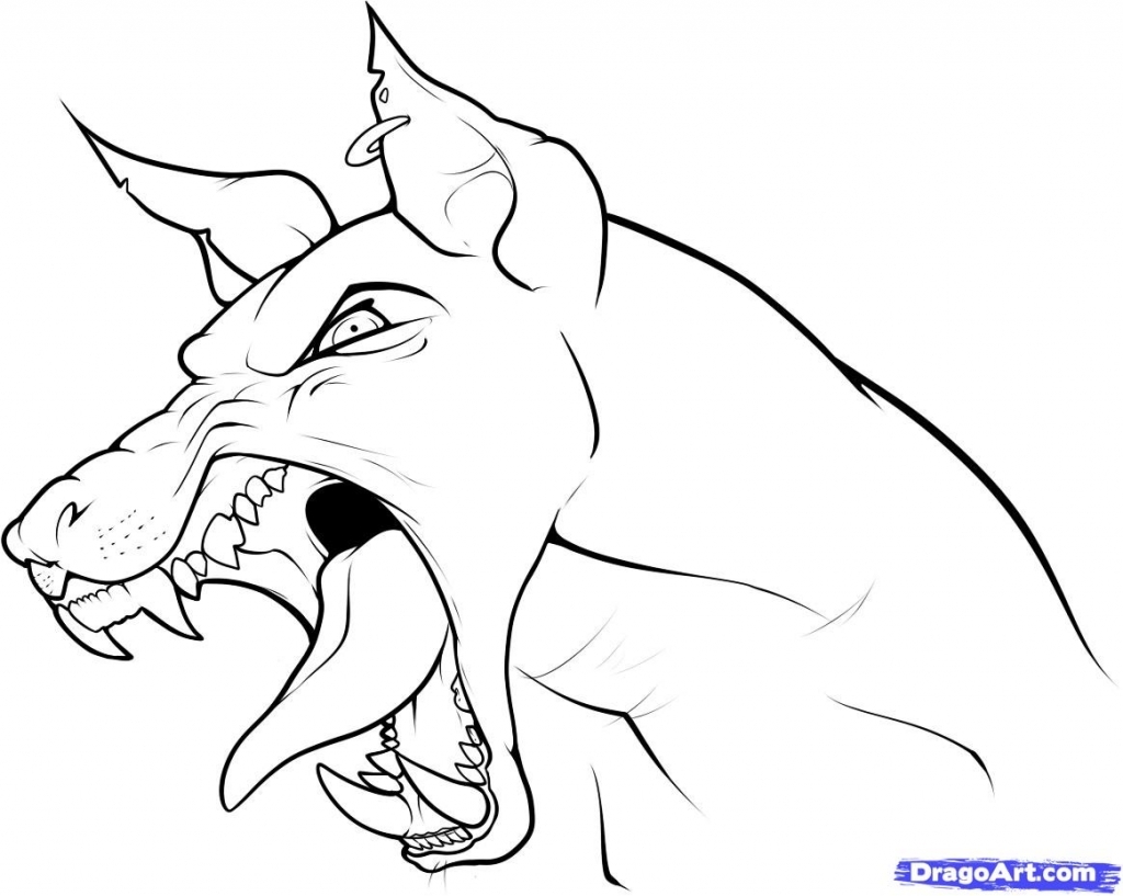 1024x817 Drawing Of A Dog How To Draw A Dog Head Step Step Pets Animals