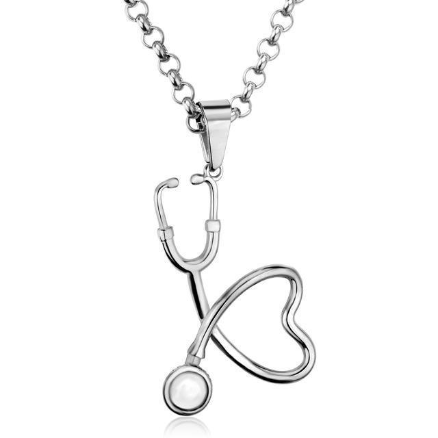 640x640 Stainless Steel Stethoscope Heart To Heart Necklace Splashbuy