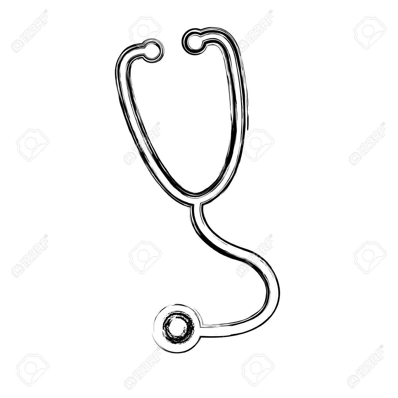 1300x1300 Stethoscope Medical Device Icon Vector Illustration Design Royalty