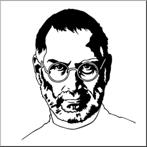 304x304 Clip Art Steve Jobs Bampw I Abcteach