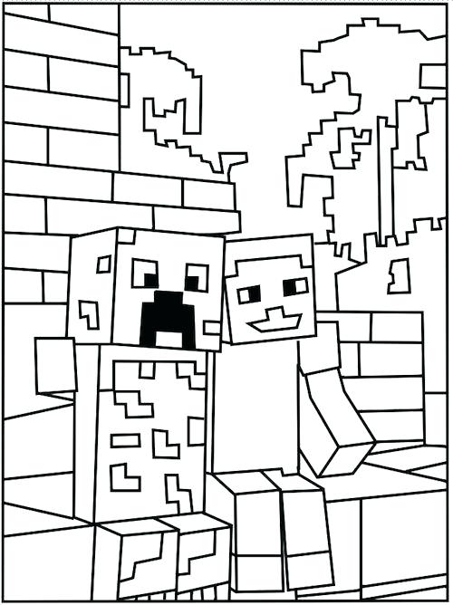 500x668 Minecraft Color Pages Printable Coloring Page Minecraft Coloring
