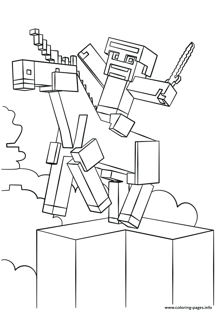 736x1059 Minecraft Coloring Pages To Print Plus Minecraft Steve Coloring