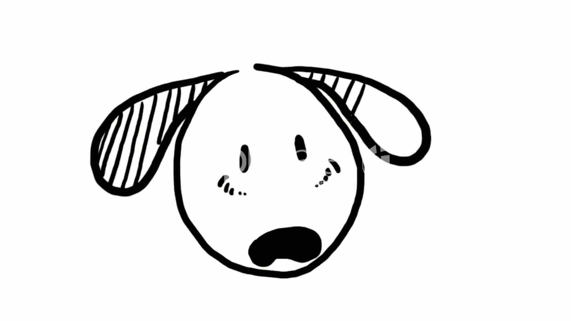 1920x1080 Drawing Of Dog,hand Painting Video Material,sketch.children