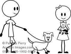 236x182 Stick Figure Dogs And Cats Drawing