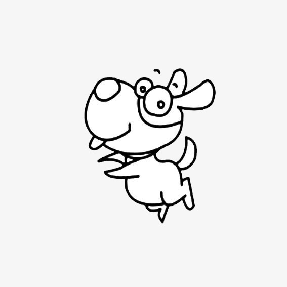 567x567 Big Dog Eyes Baby, Cartoon, Hand Painted, Stick Figure Png Image