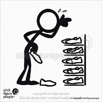 350x350 Stick Figure Decisions Shoes