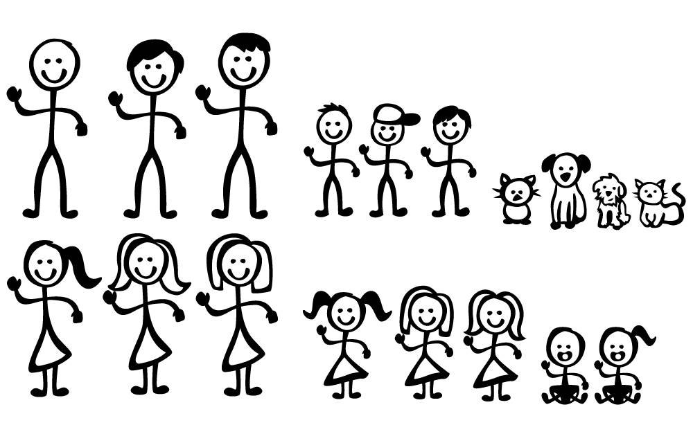1000x640 Stick Figure People Family Vector Art Svg Files