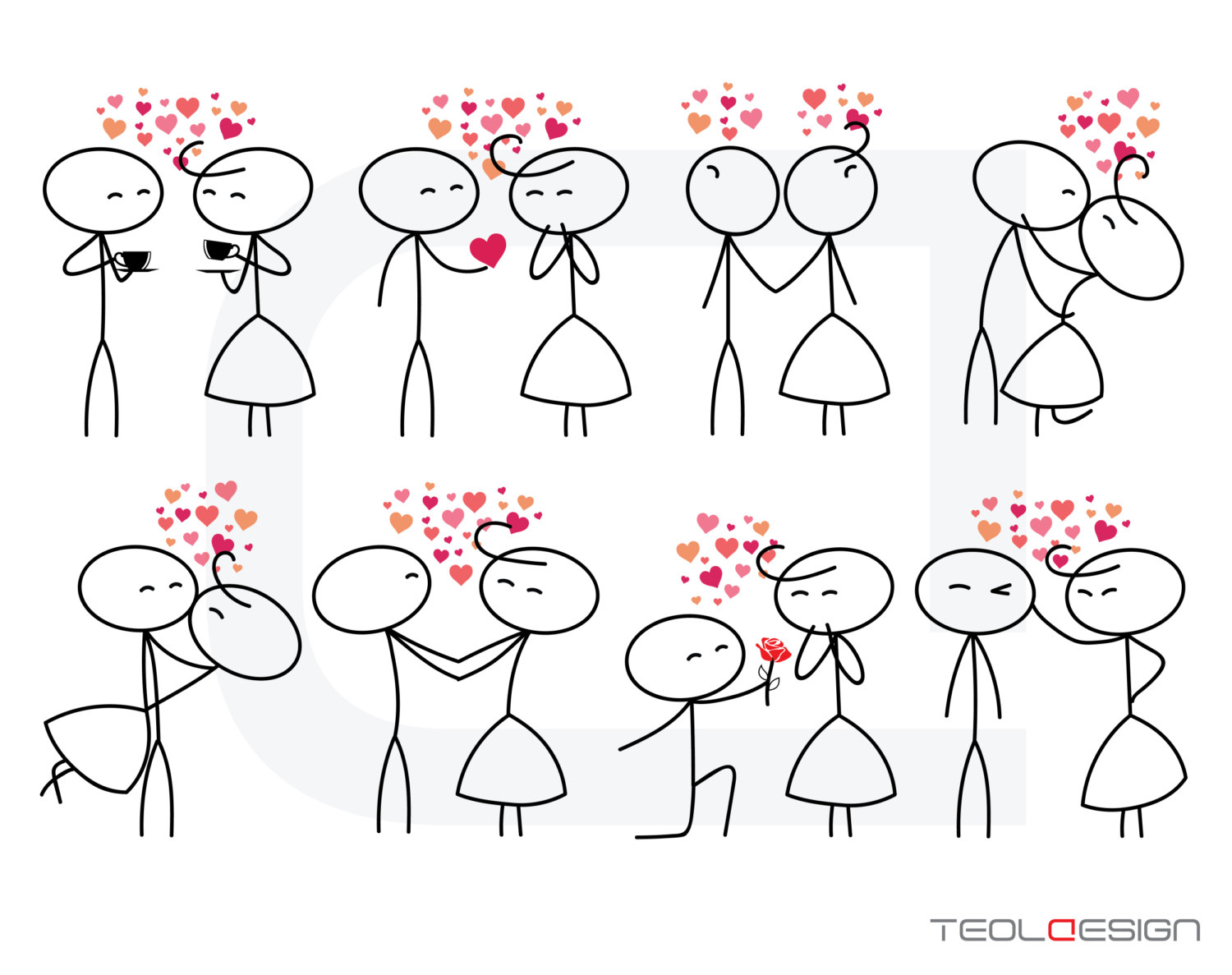 1500x1187 Eps Png Stick Figure Valentine's Day Valentine People Love