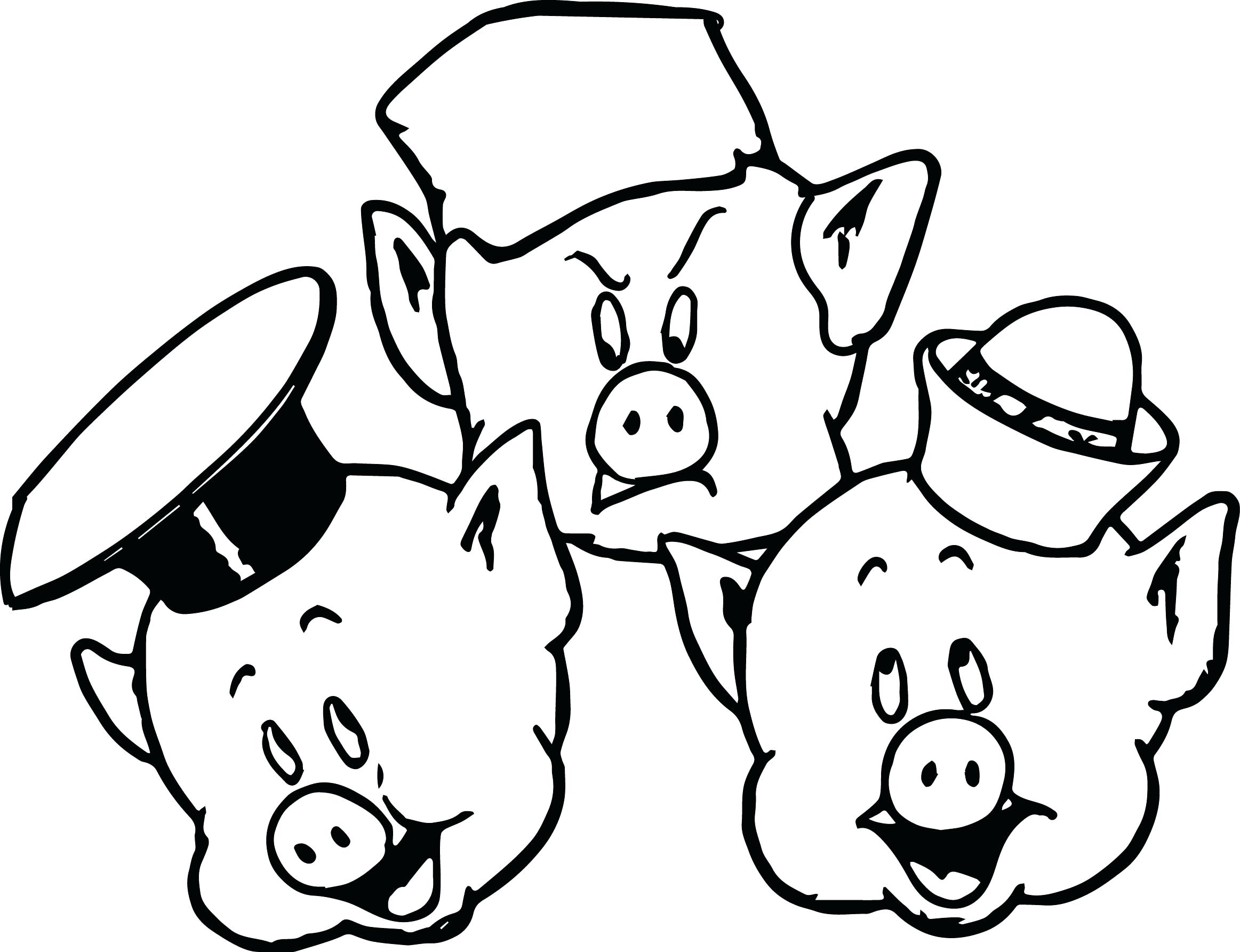 2325x1785 Coloring Three Little Pigs Houses Coloring Pages Just Print This