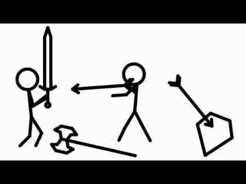 480x360 Fight Animation Stick Figures One Man Army