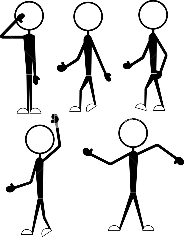 778x1000 Stick Figure Cartoon Characters Royalty Free Stock Image