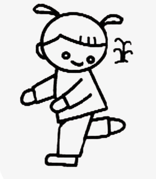 499x573 Shuttlecock Stick Figure, Shuttlecock, Stick Figure, Little Girl