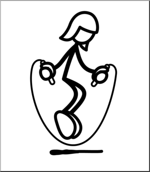 304x347 Clip Art Stick Girl Jump Rope Bampw Abcteach