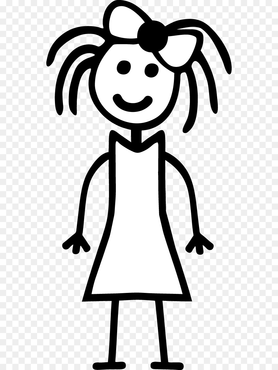 900x1200 Stick Figure Girl Drawing Clip Art