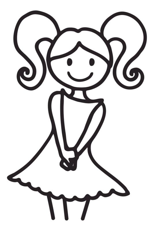 534x800 Stick Figure Girl Clipart