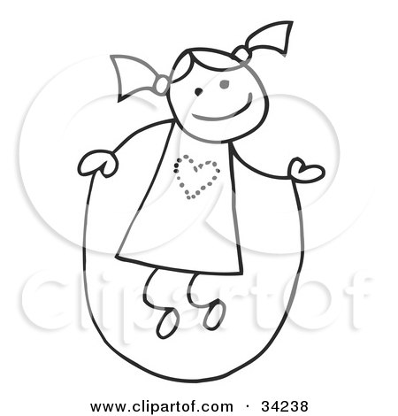 450x470 Clipart Black And White Stick Drawing Of Two Best Friend Girls