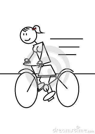 318x450 Drawn Bicycle Stick Figure