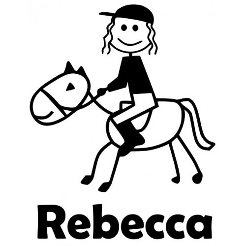 500x500 Personalised Baby On Board Signs Girl On Horse Stick Figure Decal