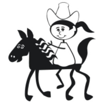 400x400 Stick Figure Horse Group