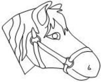 200x163 Stick Horse Pattern Copy, Color, Cut And Tape Onto A Thin Do