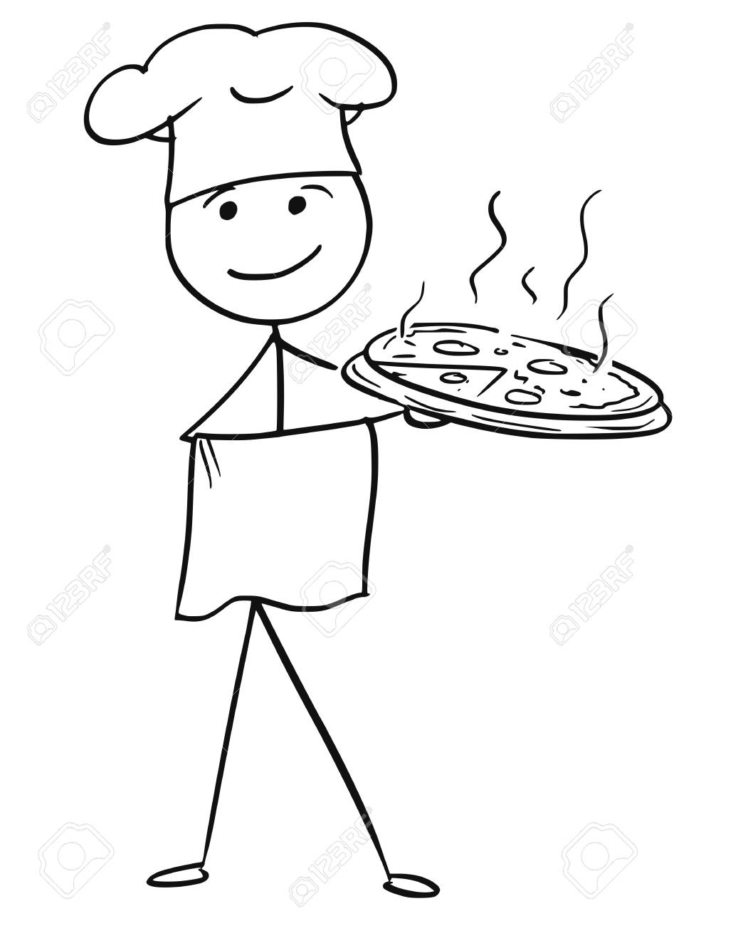 1051x1300 Cartoon Vector Stick Man Stickman Drawing Of Male Cook Chef