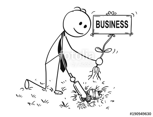 500x383 Cartoon Stick Man Drawing Conceptual Illustration Of Businessman