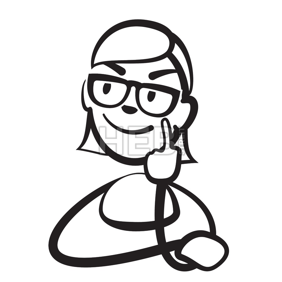 900x900 Stick Figure Woman Reflection Portrait Hebstreits