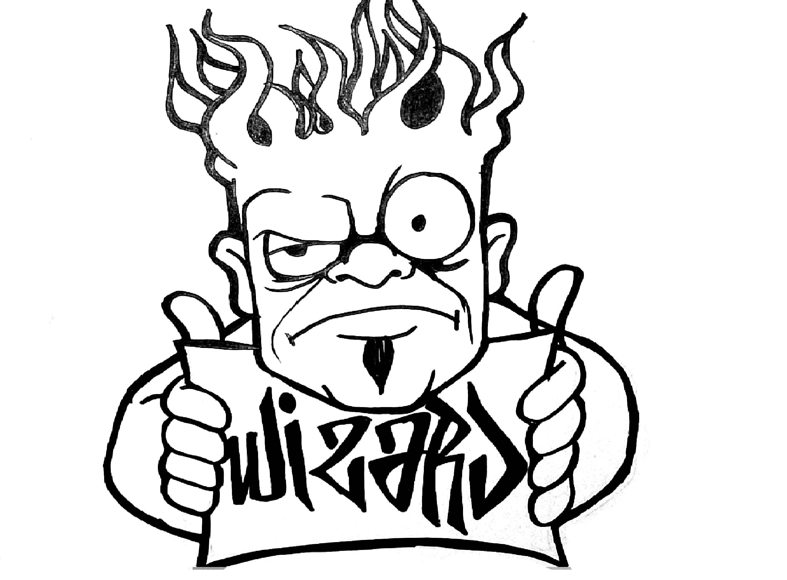 2592x1912 Lets Draw A Burningi Character Cool For Sticker