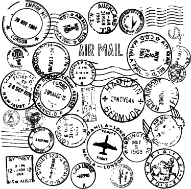 374x370 Passport Stamps Travel Sticker