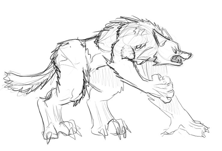 739x504 Gimpystick Image Stickman's Werewolf