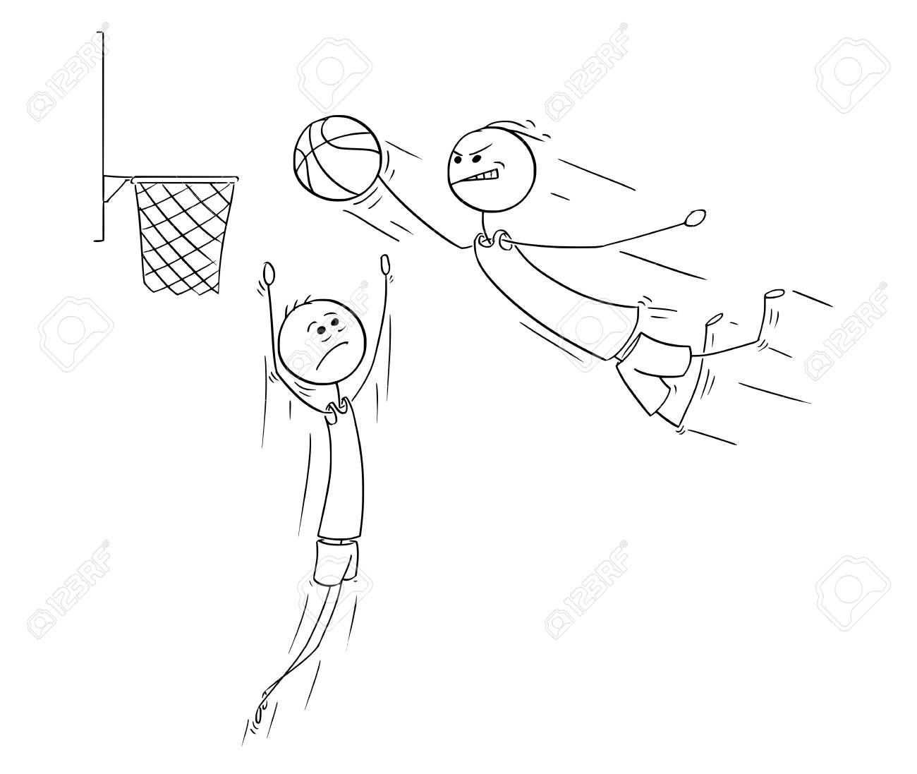 1300x1097 Cartoon Stick Man Drawing Illustration Of Basketball Player