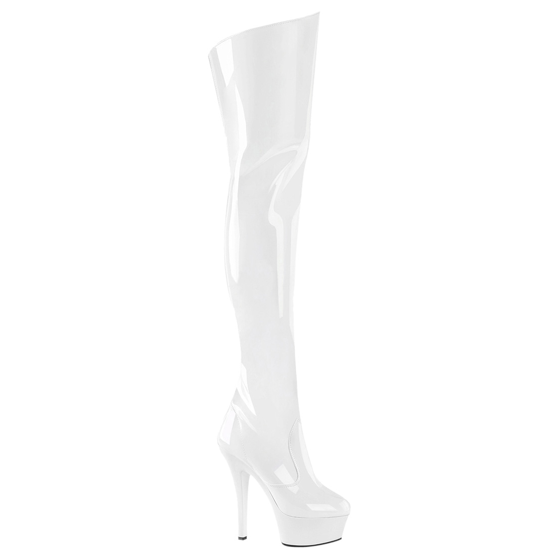 1100x1100 Pleaser Women's 6 Stiletto Heel Platform Thigh High Boot Inner
