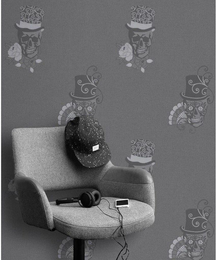 853x1024 Solitaire Skull Charcoal Wallpaper, Color Inspiration And Collection