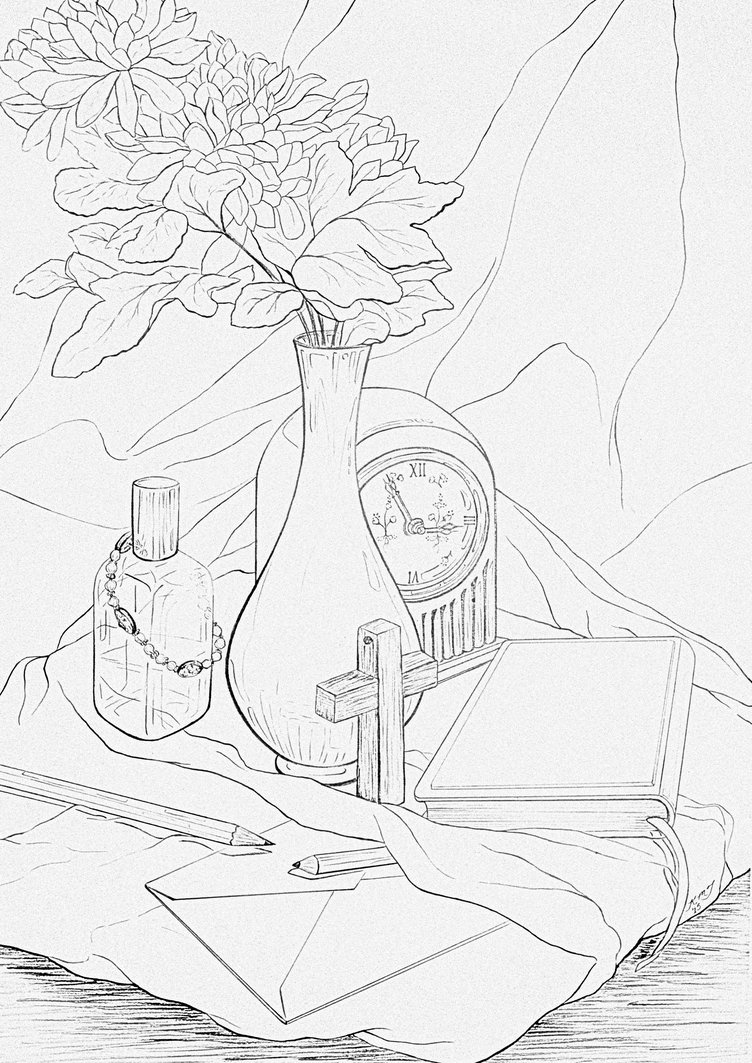 752x1063 Contour Still Life By Katemt