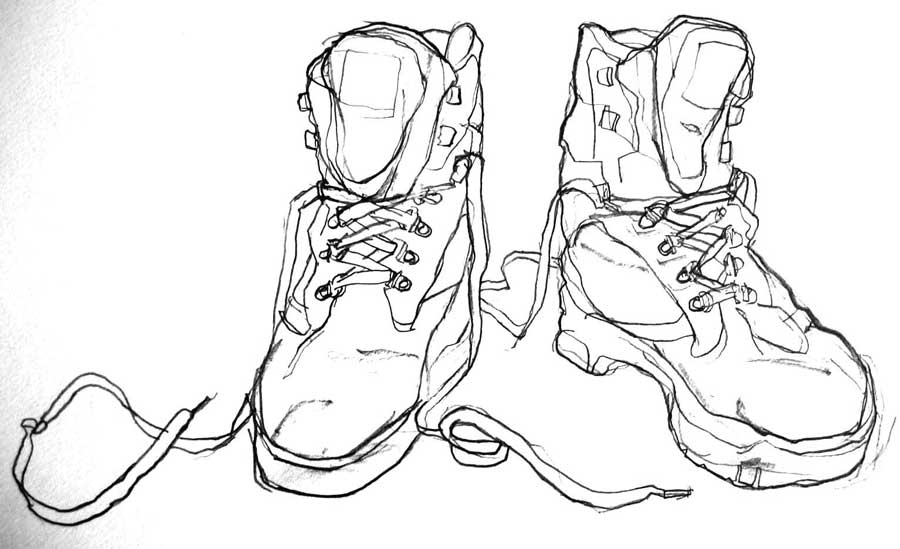 900x549 Contour Line Drawing Shoes Brian Cho