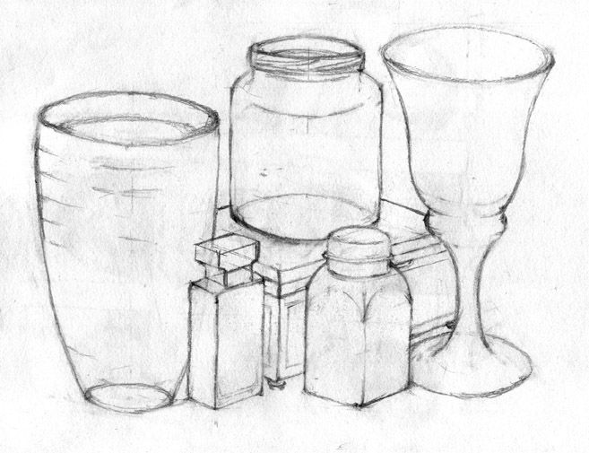 657x505 Gallery Line Drawing Still Life,