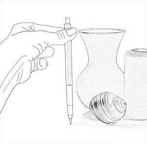 300x294 Line Drawing Part Three Draw From Life Using Sight Size