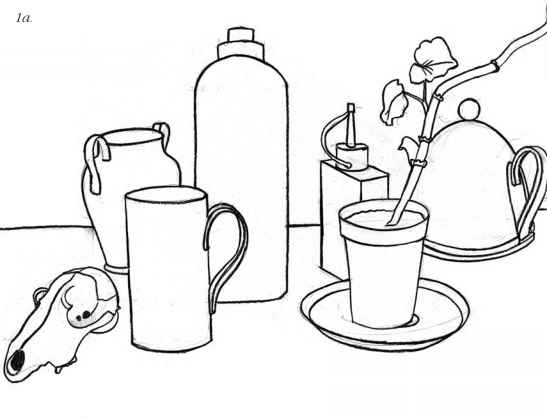 547x419 Simple Still Life Drawing Fotograf Drawing