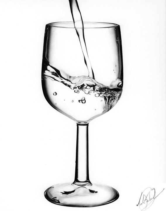 568x720 Wine Glass Pencil Drawing