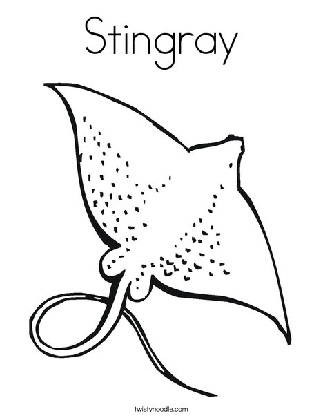 468x605 Stingray Coloring Page