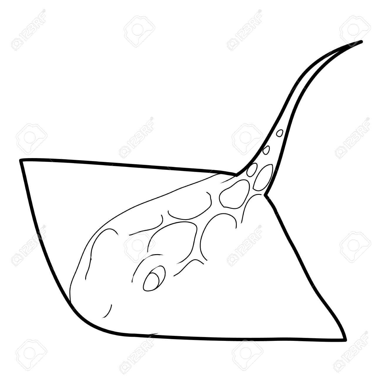 1300x1300 Stingray Icon Outline Royalty Free Cliparts, Vectors, And Stock