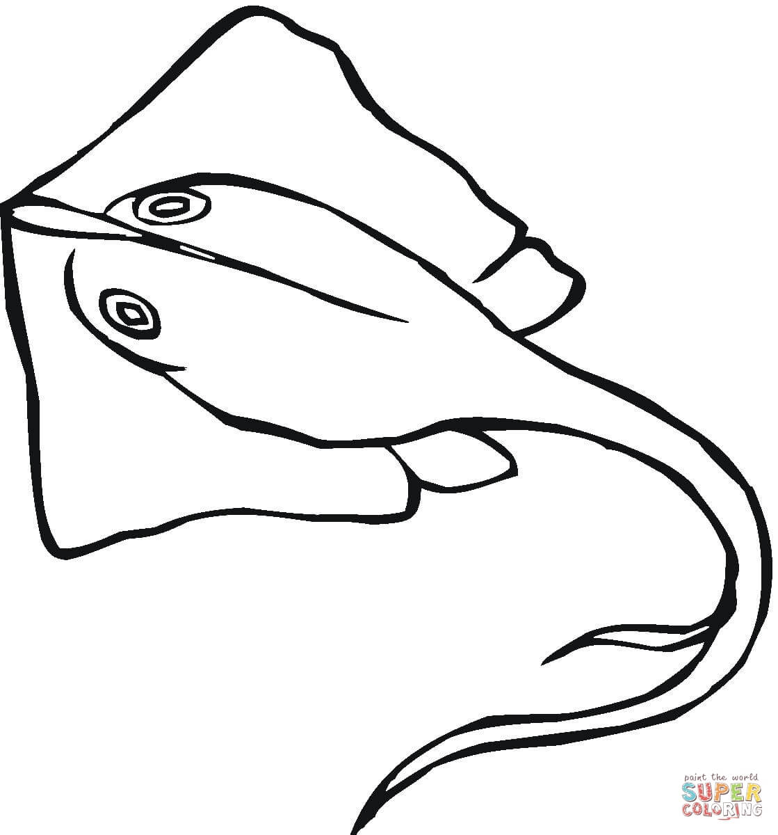 1119x1200 Stingray Coloring Page Free Printable Coloring Pages