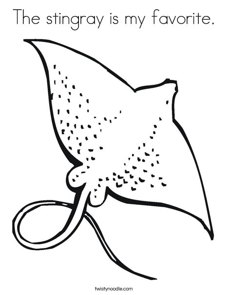 468x605 The Stingray Is My Favorite Coloring Page
