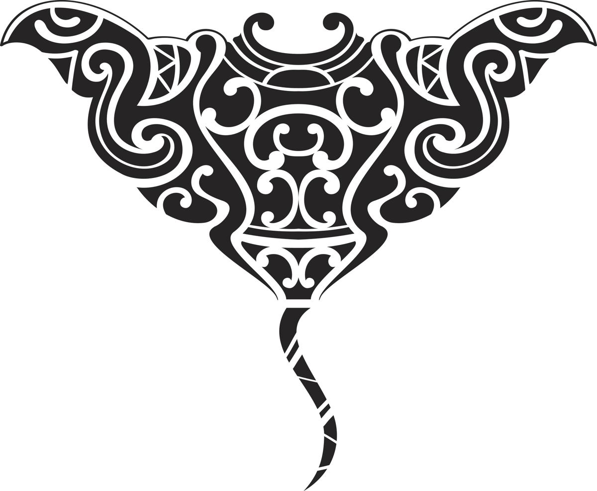 1200x988 Stingray Tribal Drawing