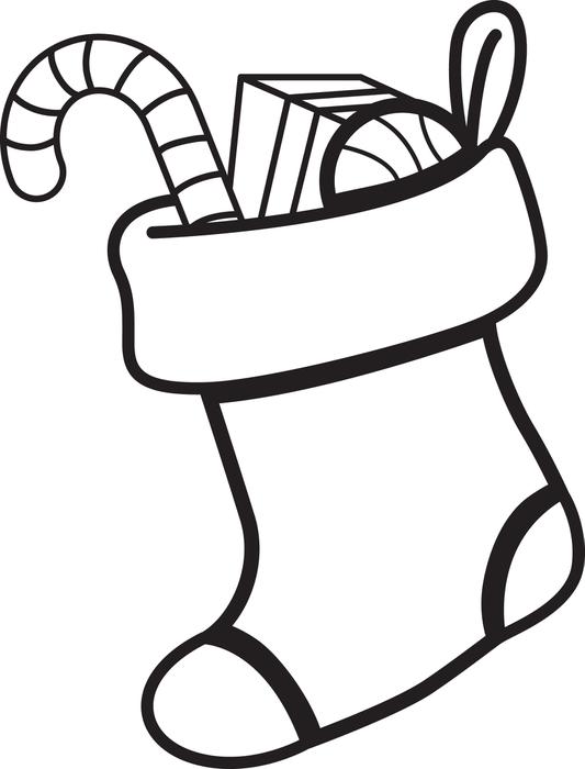 533x700 Free, Printable Christmas Stocking Coloring Page For Kids