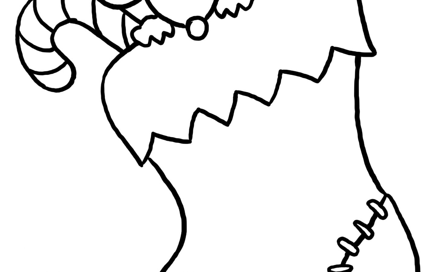 1440x900 Puppy In Stocking Coloring Pages Christmas Printable Kids